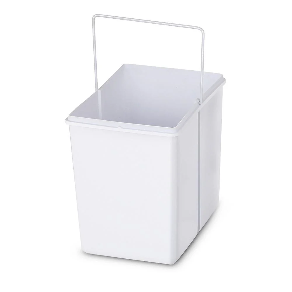 Pull Out Bin Kitchen Double Basket 2X15L White - Nurns