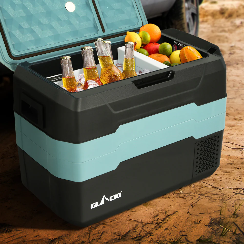 Glacio 40L Portable Fridge Freezer Fridges Cooler Camping 12V/24V/240V Caravan - Nurns
