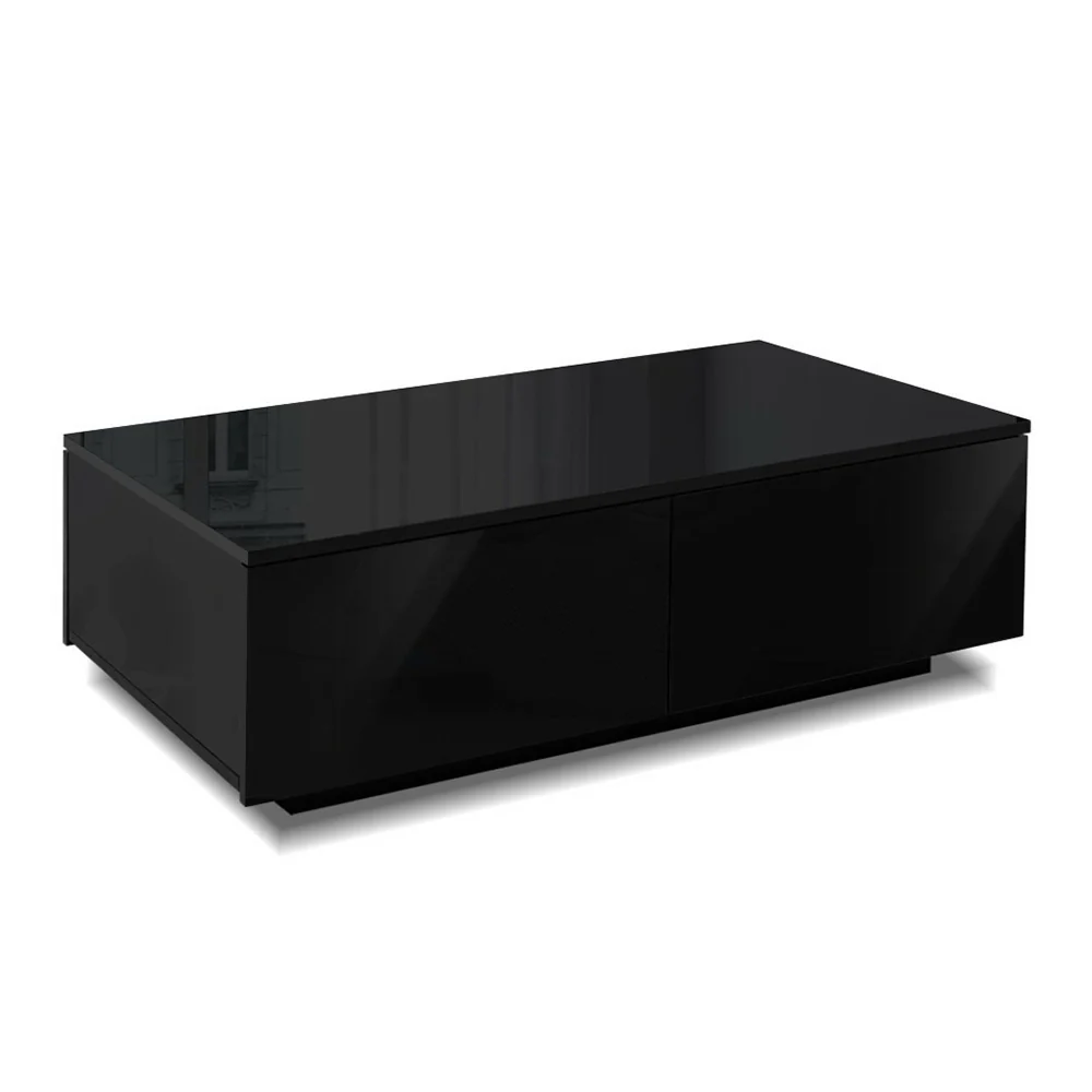 Iphion Coffee Table with 4 Drawers - Black - Nurns
