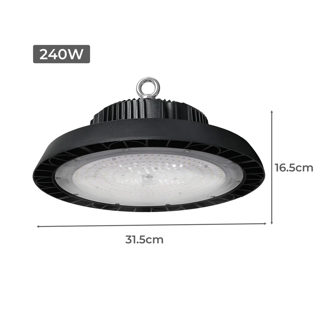 UFO LED High Bay Lights 240W Warehouse Industrial Shed Factory Light Lamp - Nurns