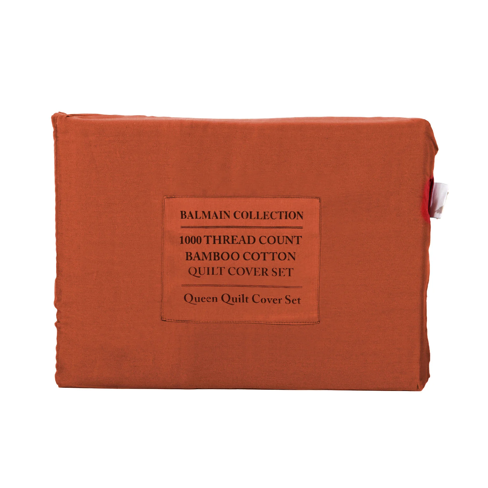 QUEEN 1000TC Bamboo Cotton Quilt Cover Sets - Brown - Nurns