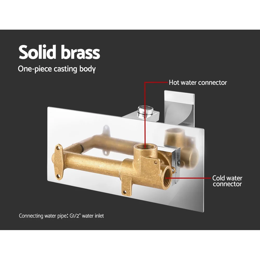 Bathroom Basin Mixer Tap Separate Faucet Vanity Laundry Chrome - Nurns