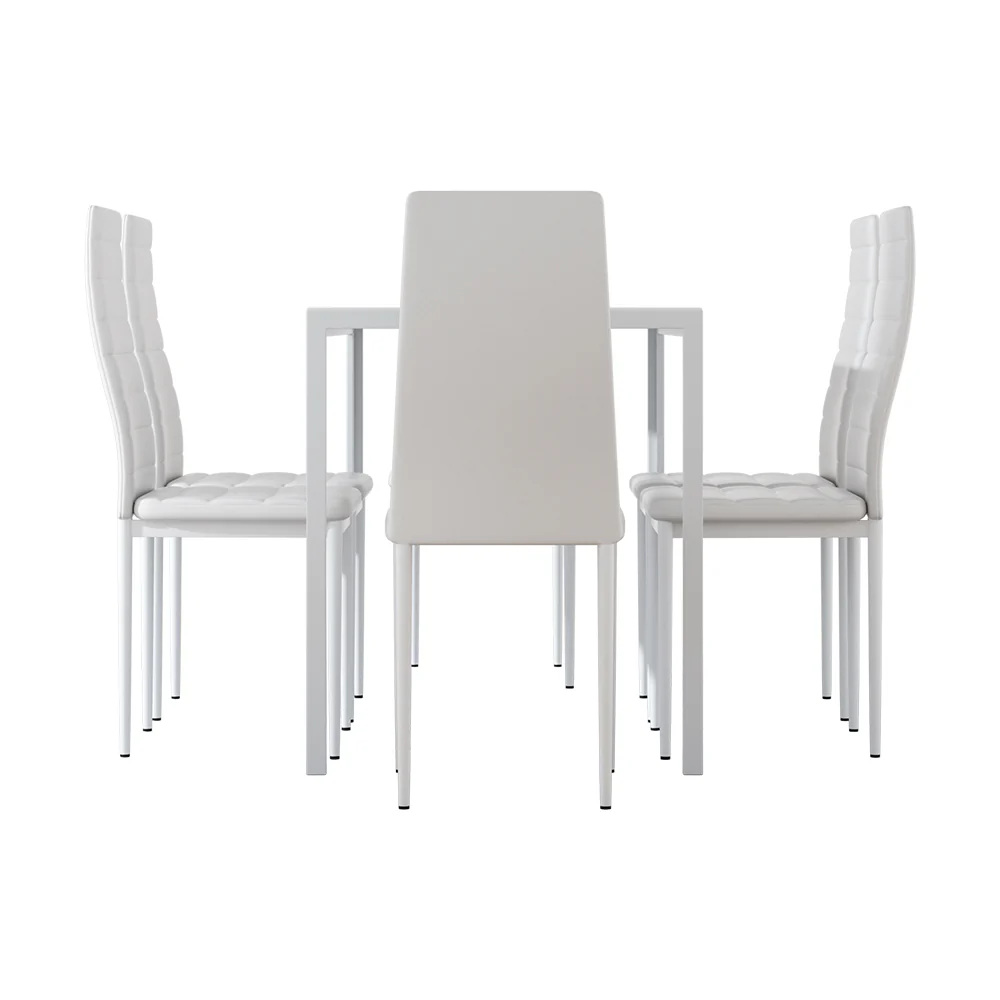 7-Piece Dante White Dining Table & Chair Set - Nurns