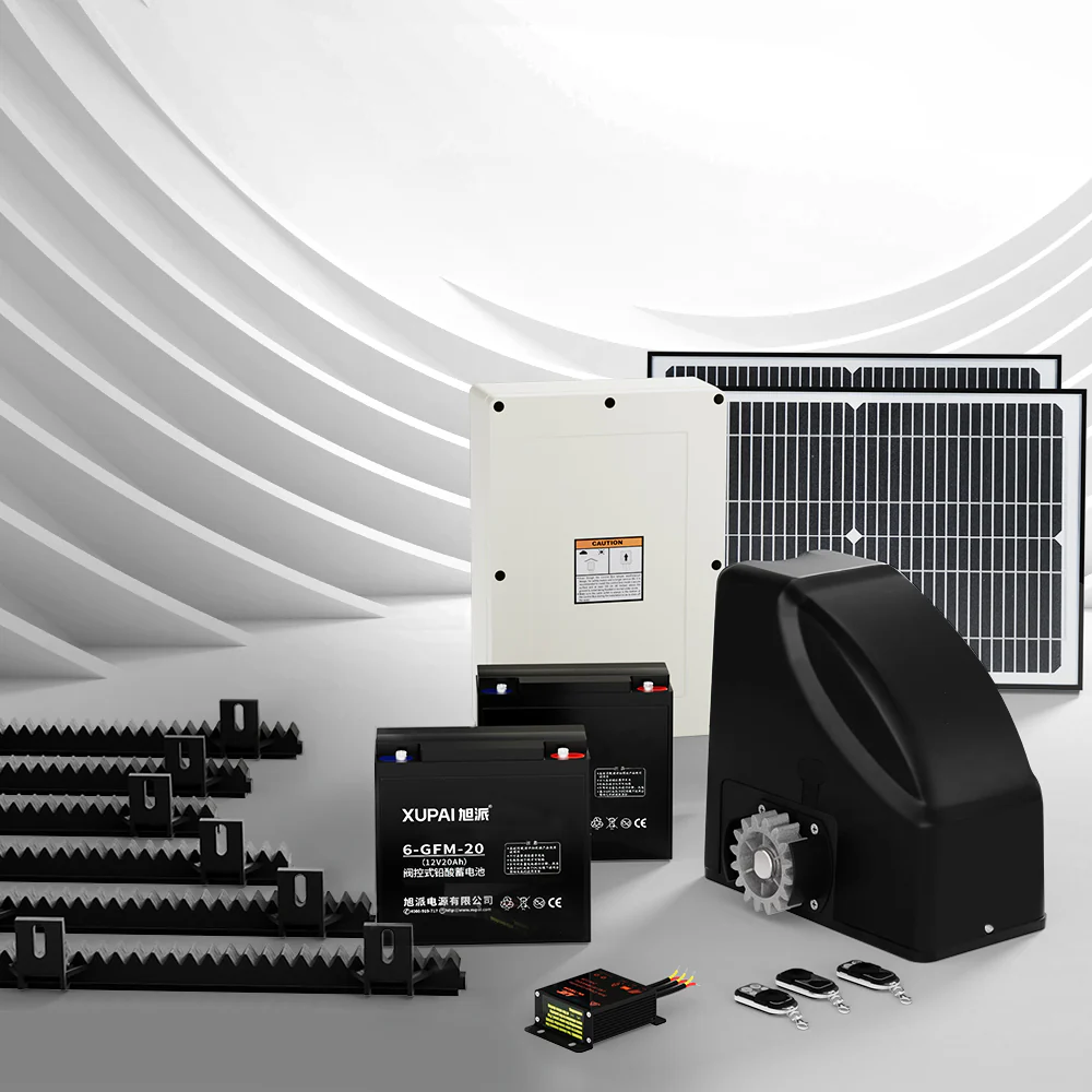 Automatic Sliding Gate Opener Kit 40W Full Solar Electric 6M 600kg - Nurns