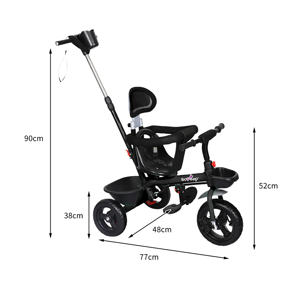 Kids Tricycle Ride On Trike Toddler - Black - Nurns