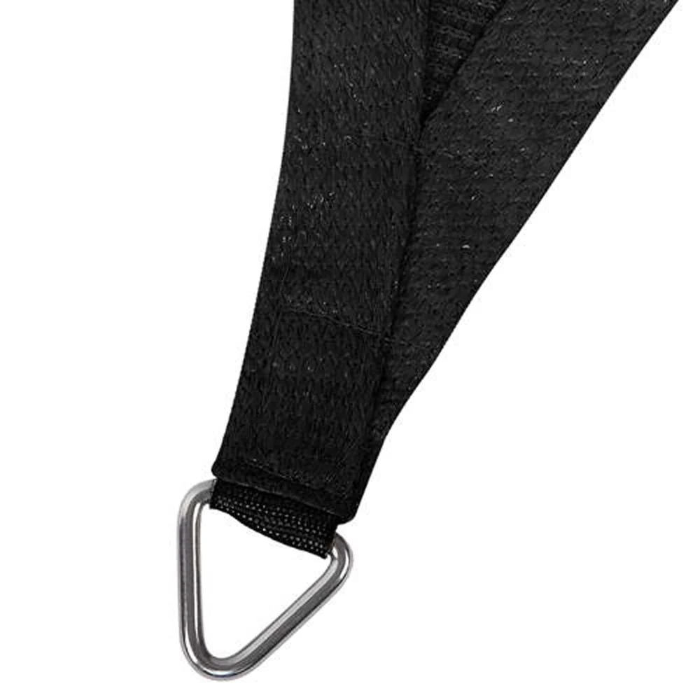 Instahut Shade Sail 5x7m Rectangle 280GSM 98% Black Shade Cloth - Nurns
