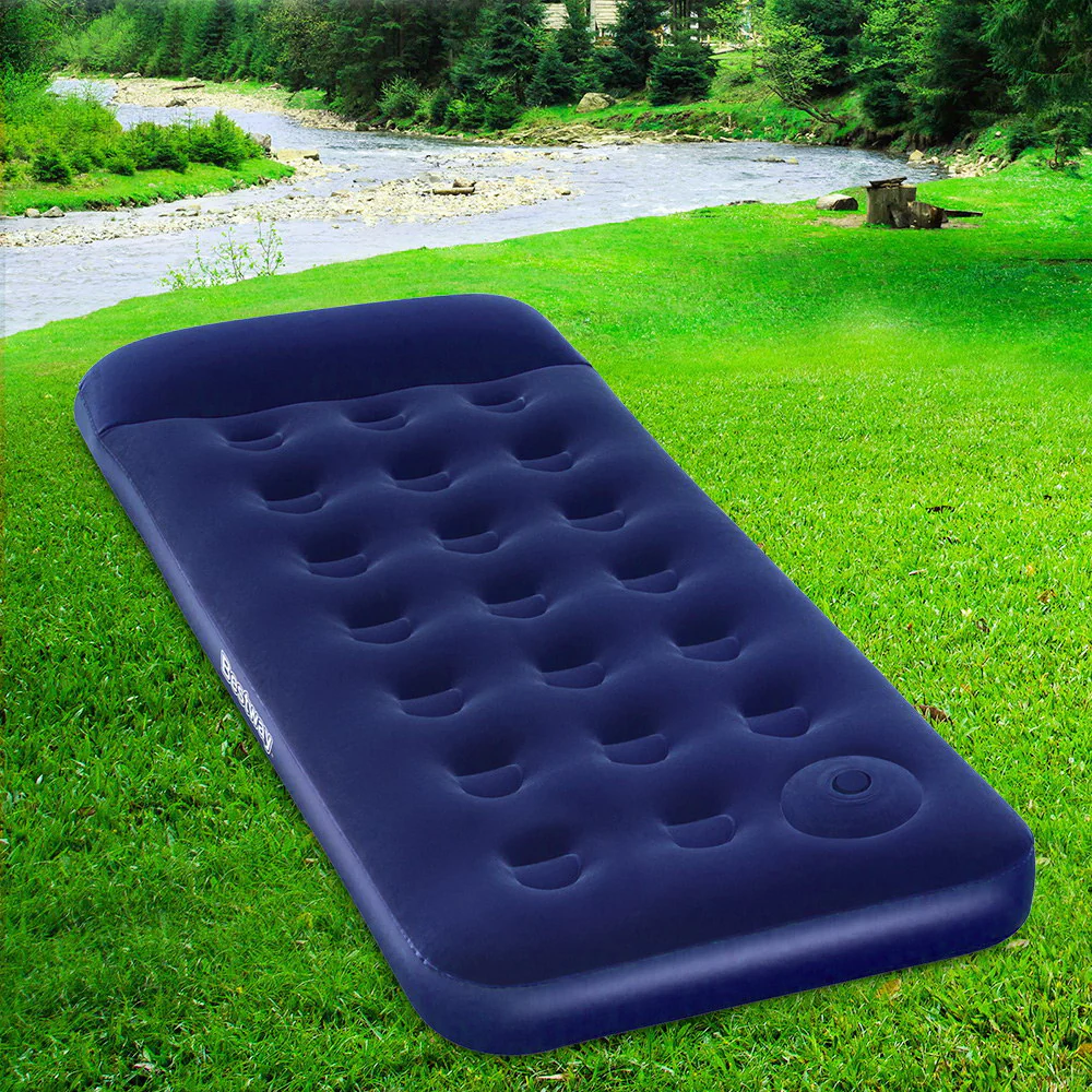 Factory Buys Inflatable Air Mattress - Navy Single - Nurns