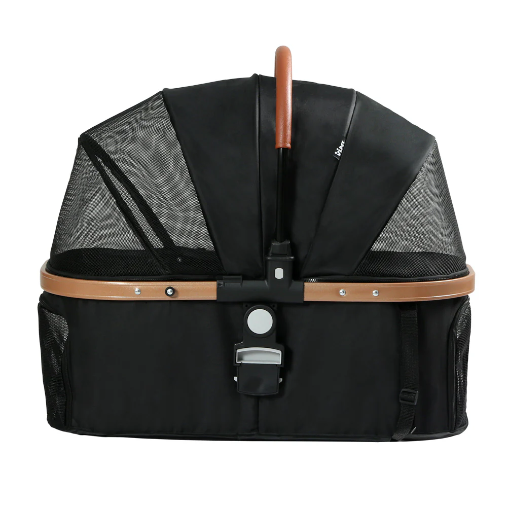 Pet Dog Stroller Pram Large Cat Carrier Travel Pushchair Foldable 4 Wheels - Nurns