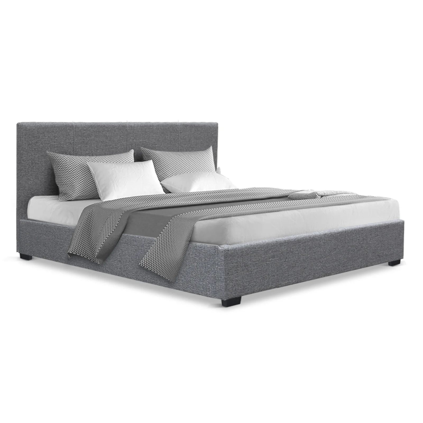 Madison Bed Frame Fabric - Grey Double - Nurns