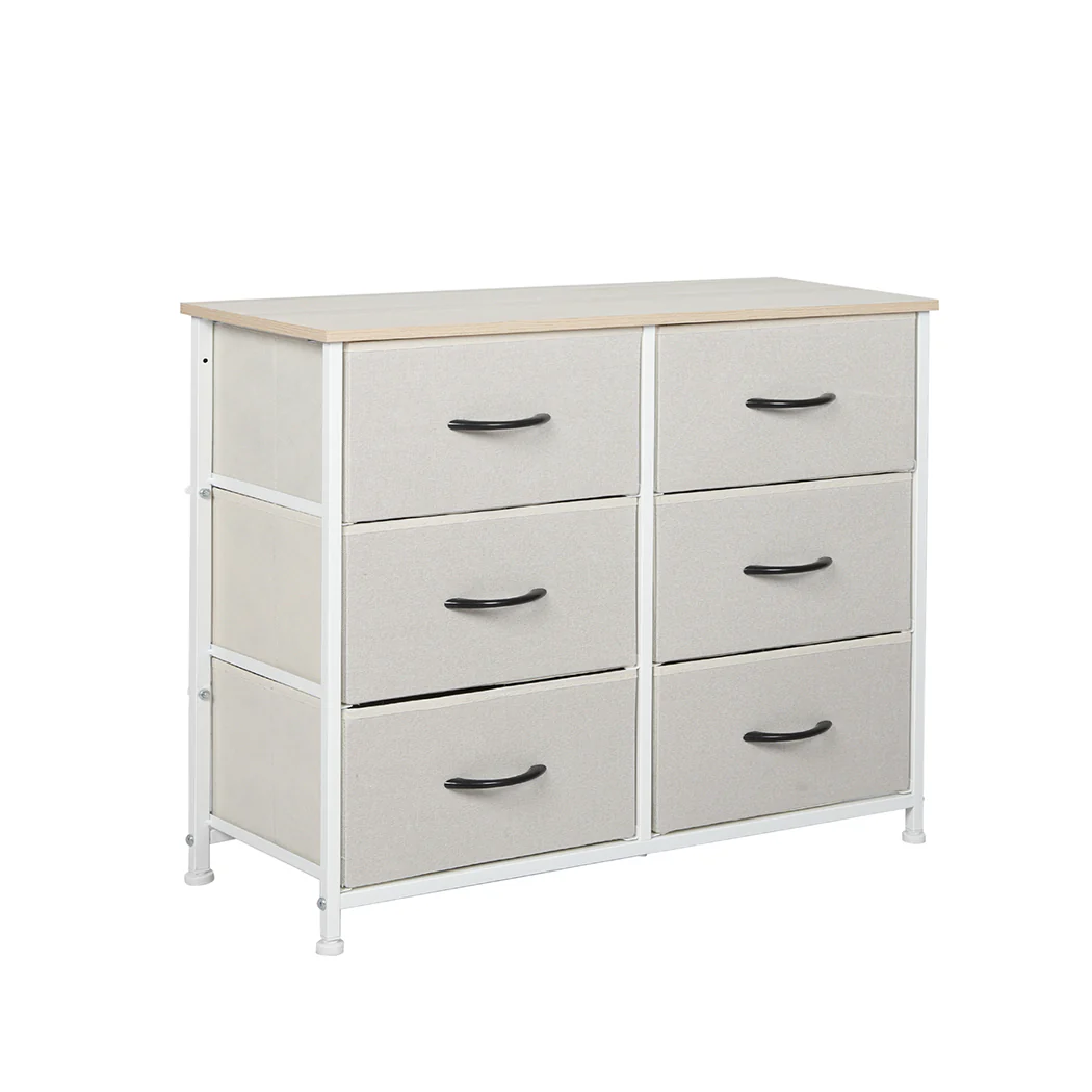 Levede Storage Cabinet Tower Chest Beige - Nurns