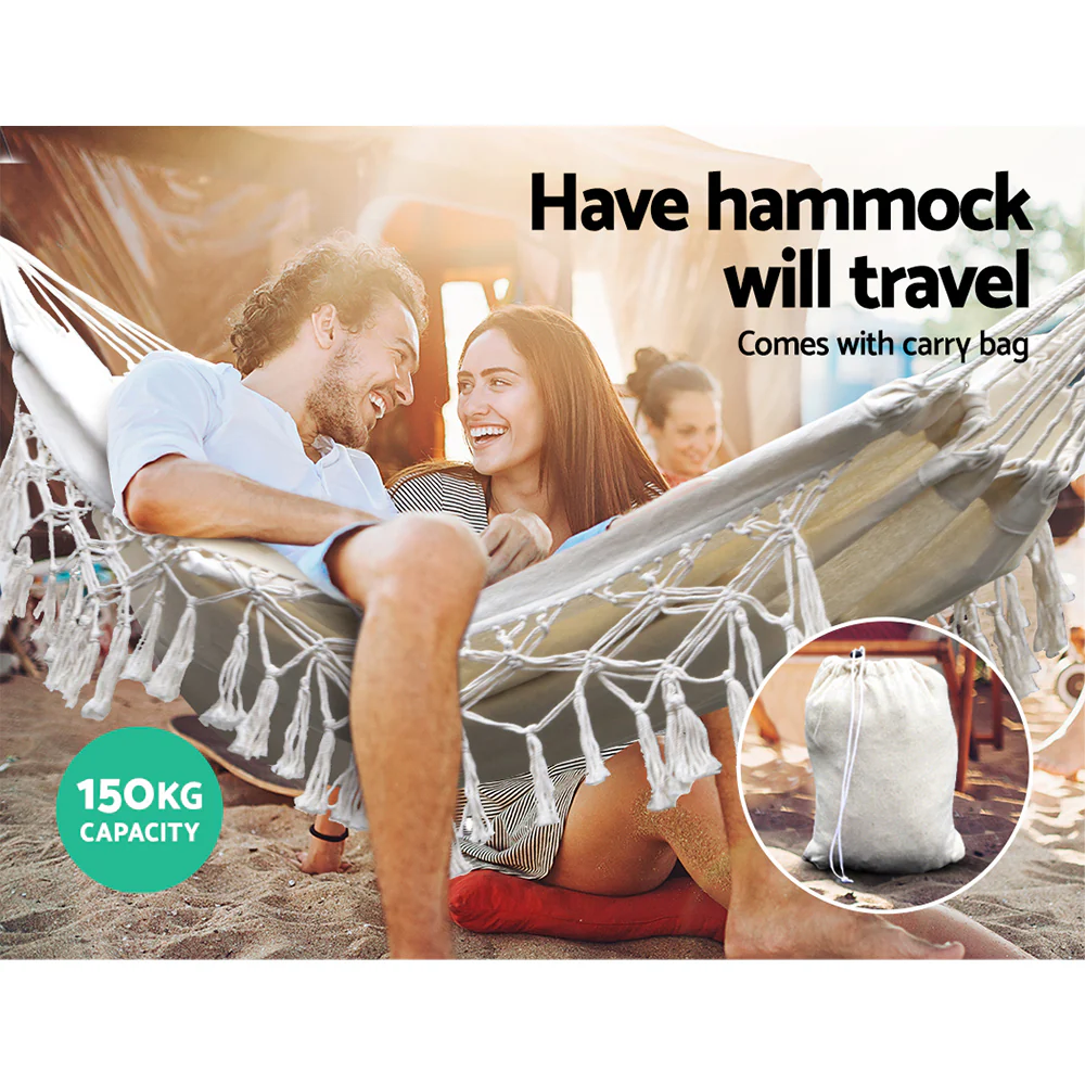 Hammock Bed Rope Tassel Outdoor Hammocks Chair Camping - Nurns