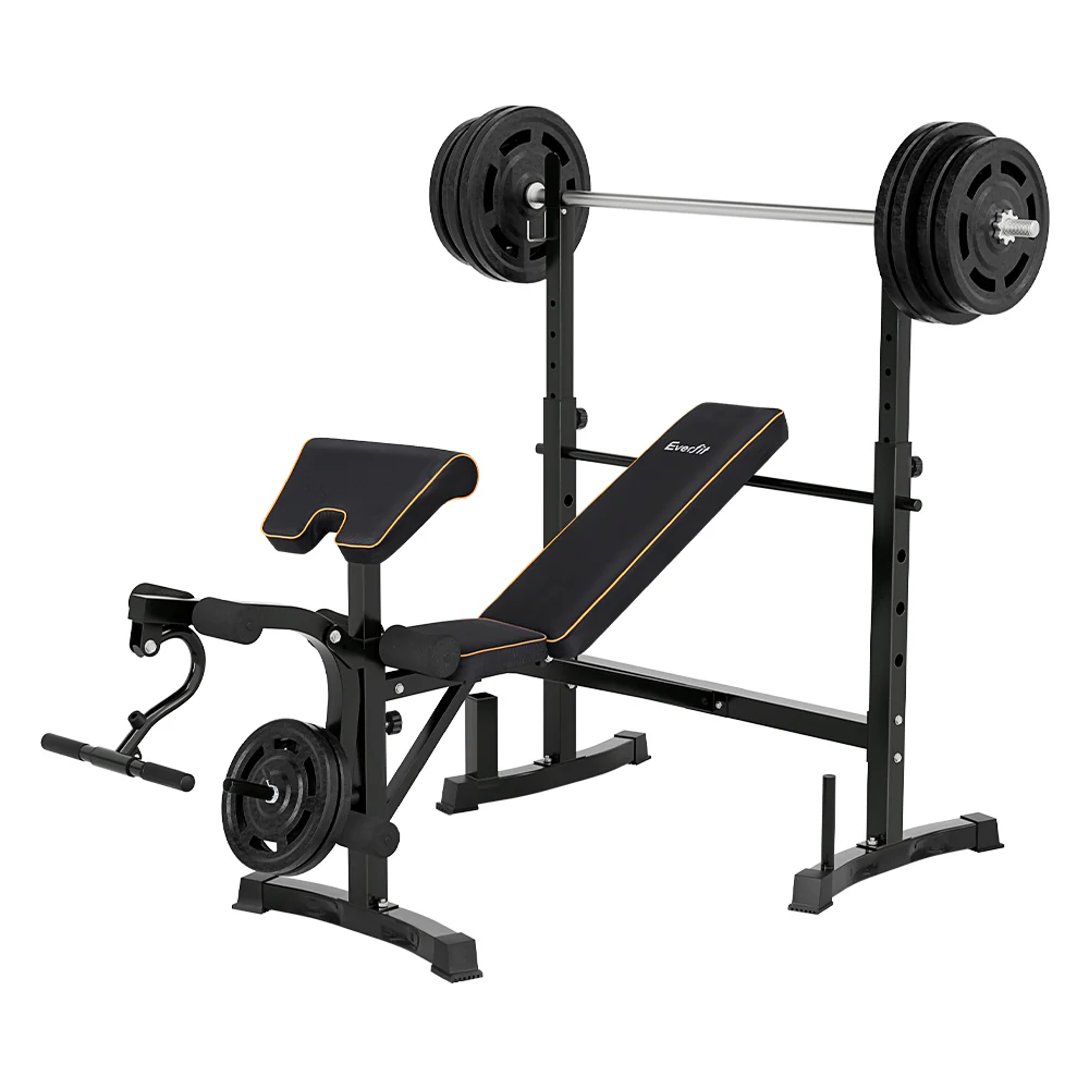 Everfit Weight Bench 10 in 1 Bench Press Home Gym Station 330kg Capacity - Nurns
