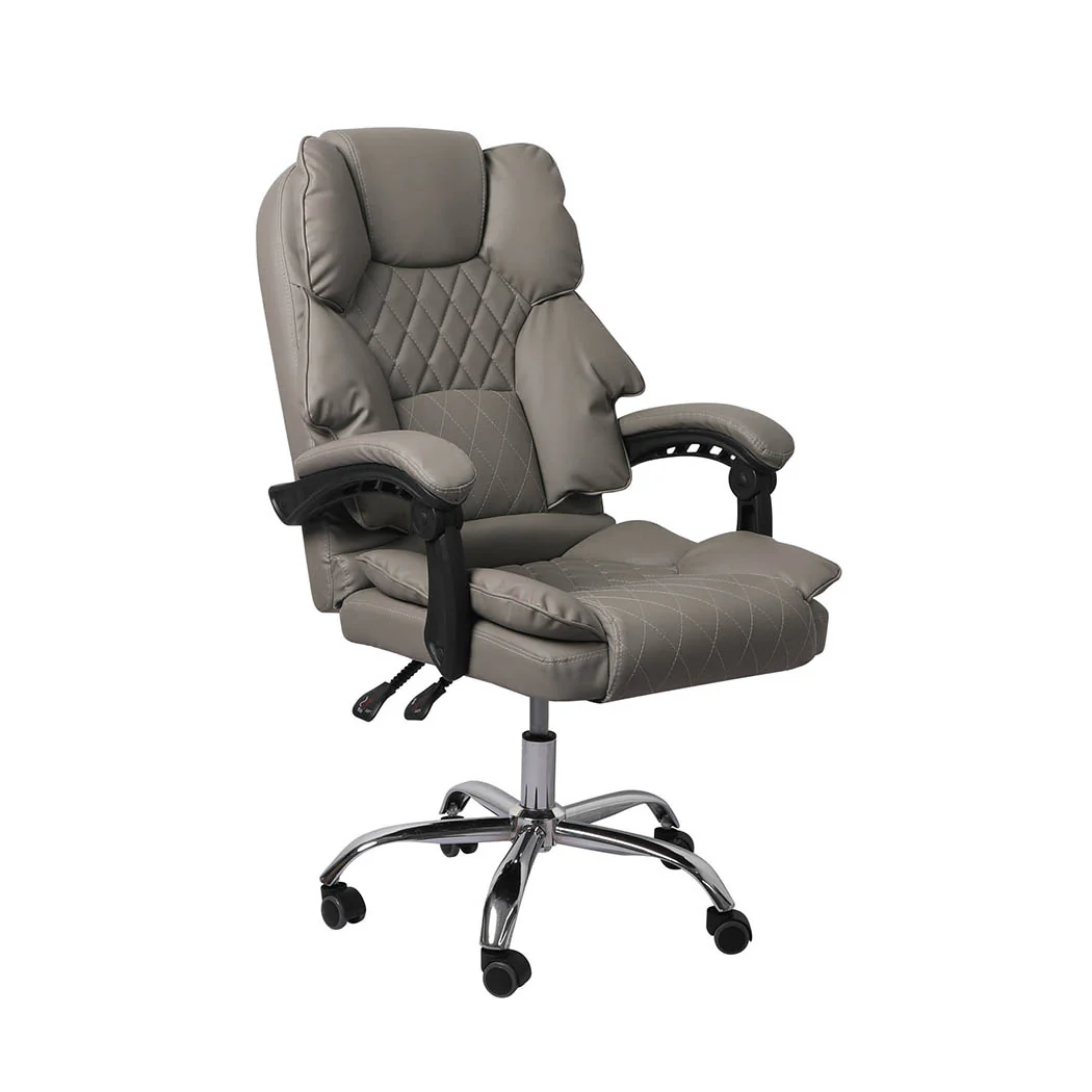 Levede Gaming Chair Office Computer Grey No Footrest - Nurns