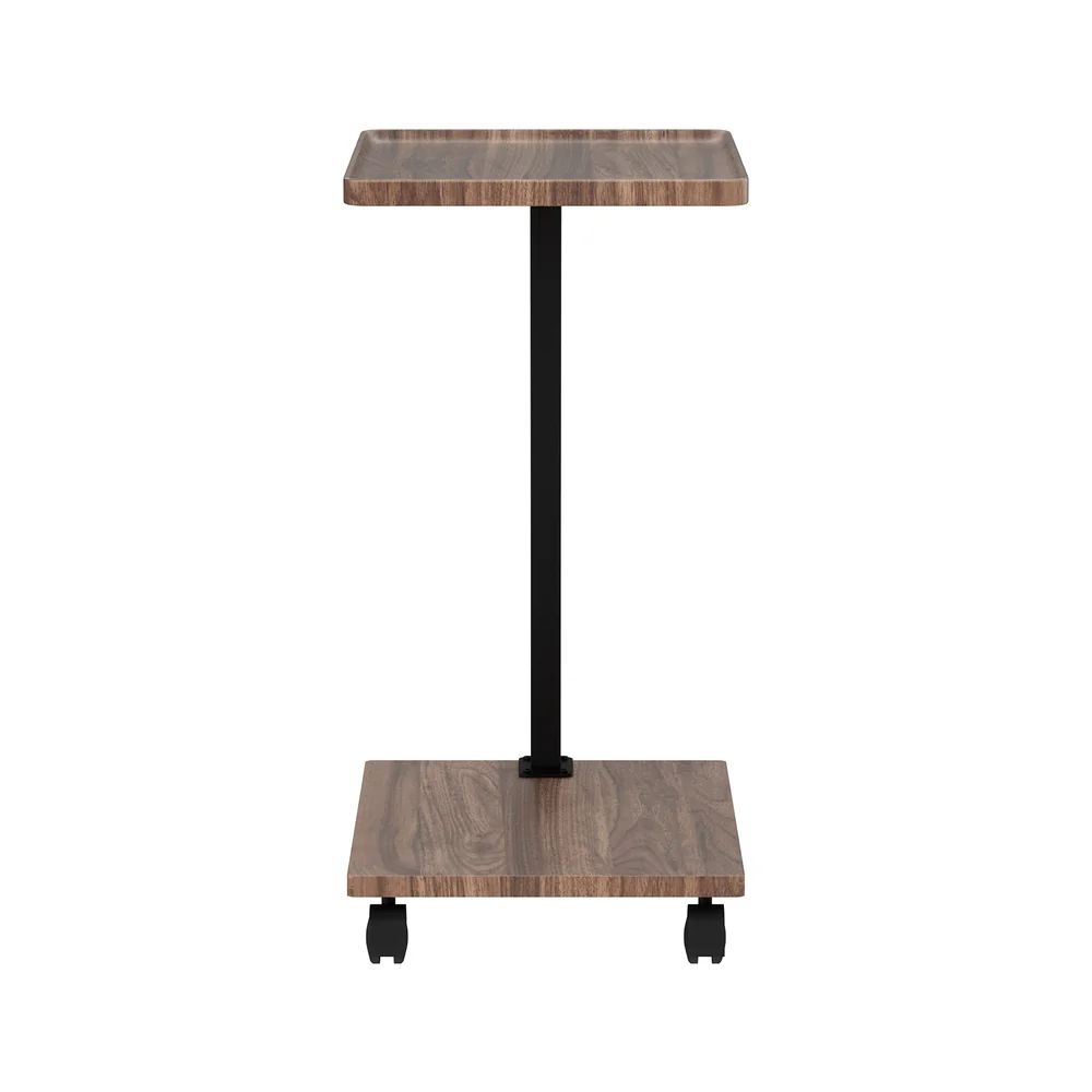 Ivah Coffee Table C-Shaped Side Table - Walnut - Nurns