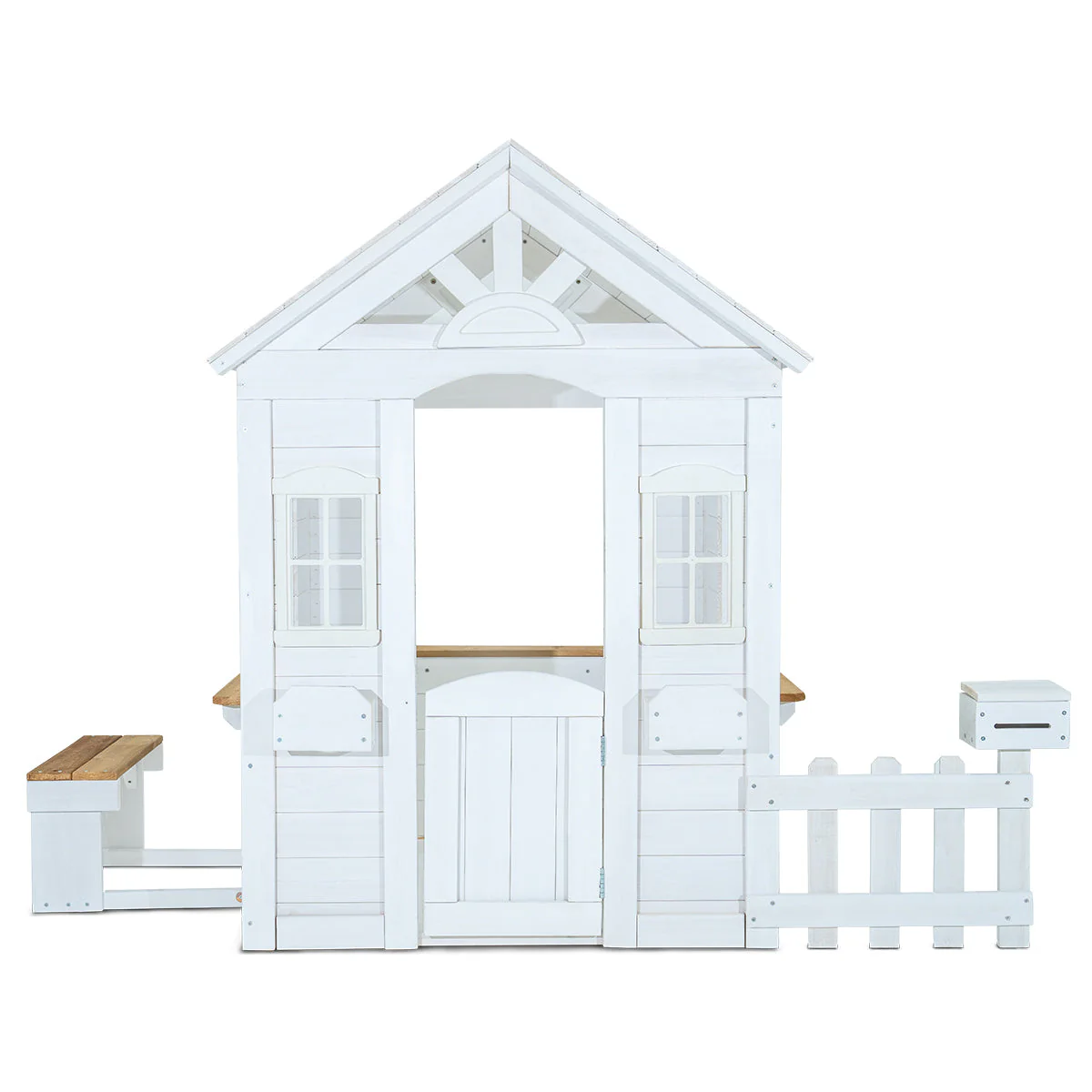 Kids Teddy V2 Cubby House White - Nurns