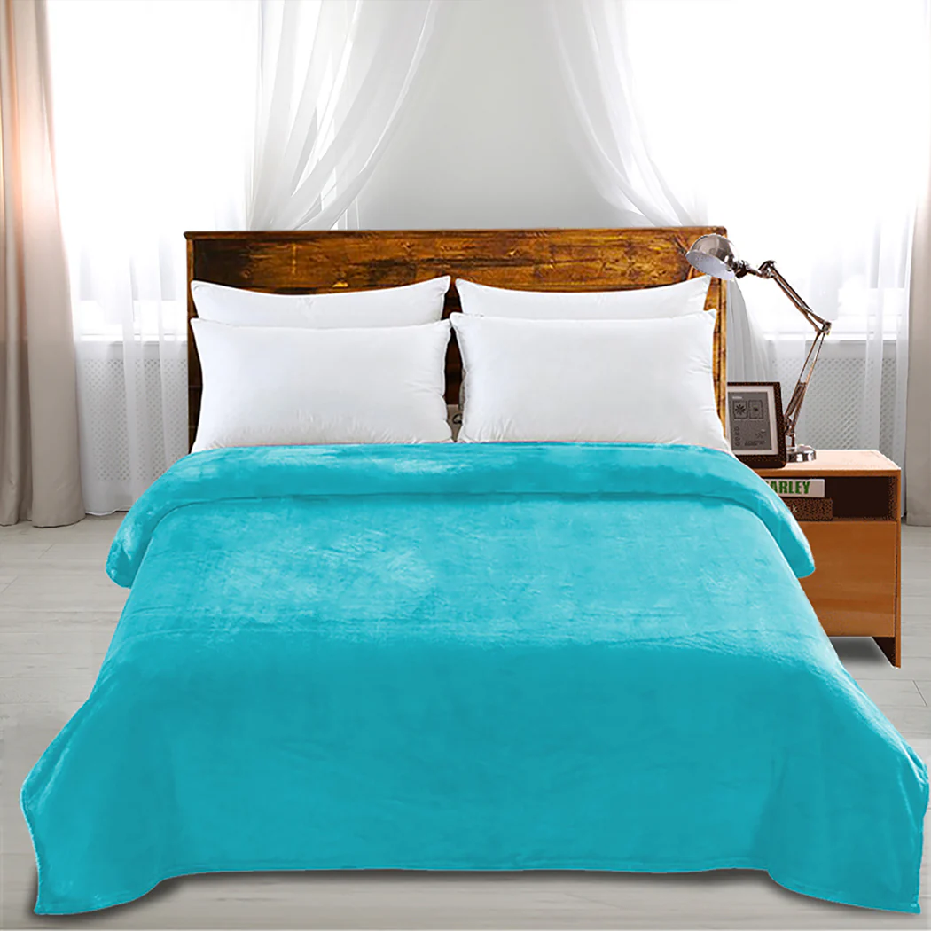 Waylon Throw Ultra-Soft Blanket 320gsm 220x160cm Warm - Teal - Nurns