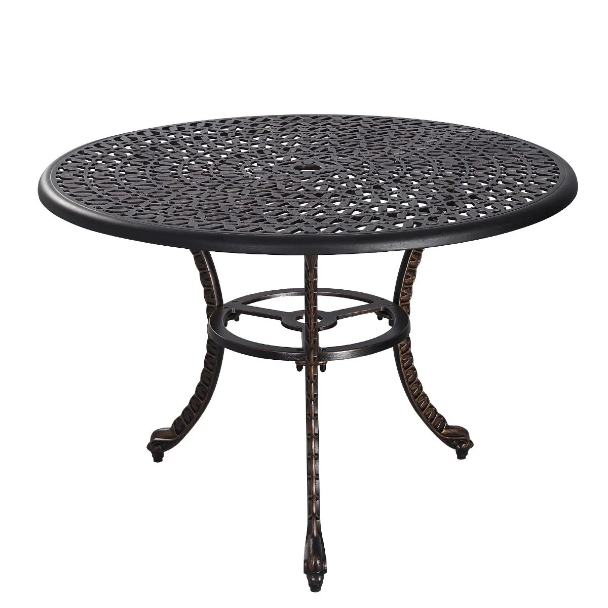 Liam Cast Aluminium Dining Table - Bronze - Nurns