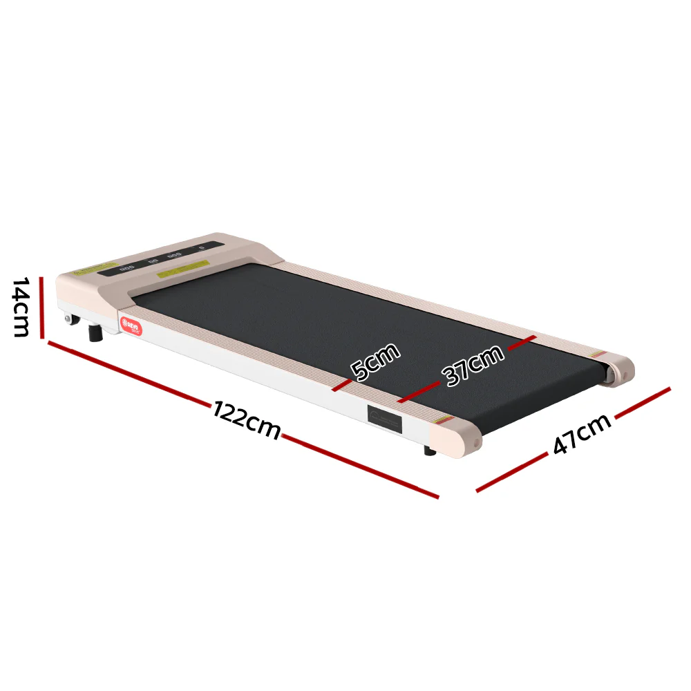 Everfit Treadmill Electric Walking Pad Under Desk Home Gym Fitness 360mm Pink - Nurns