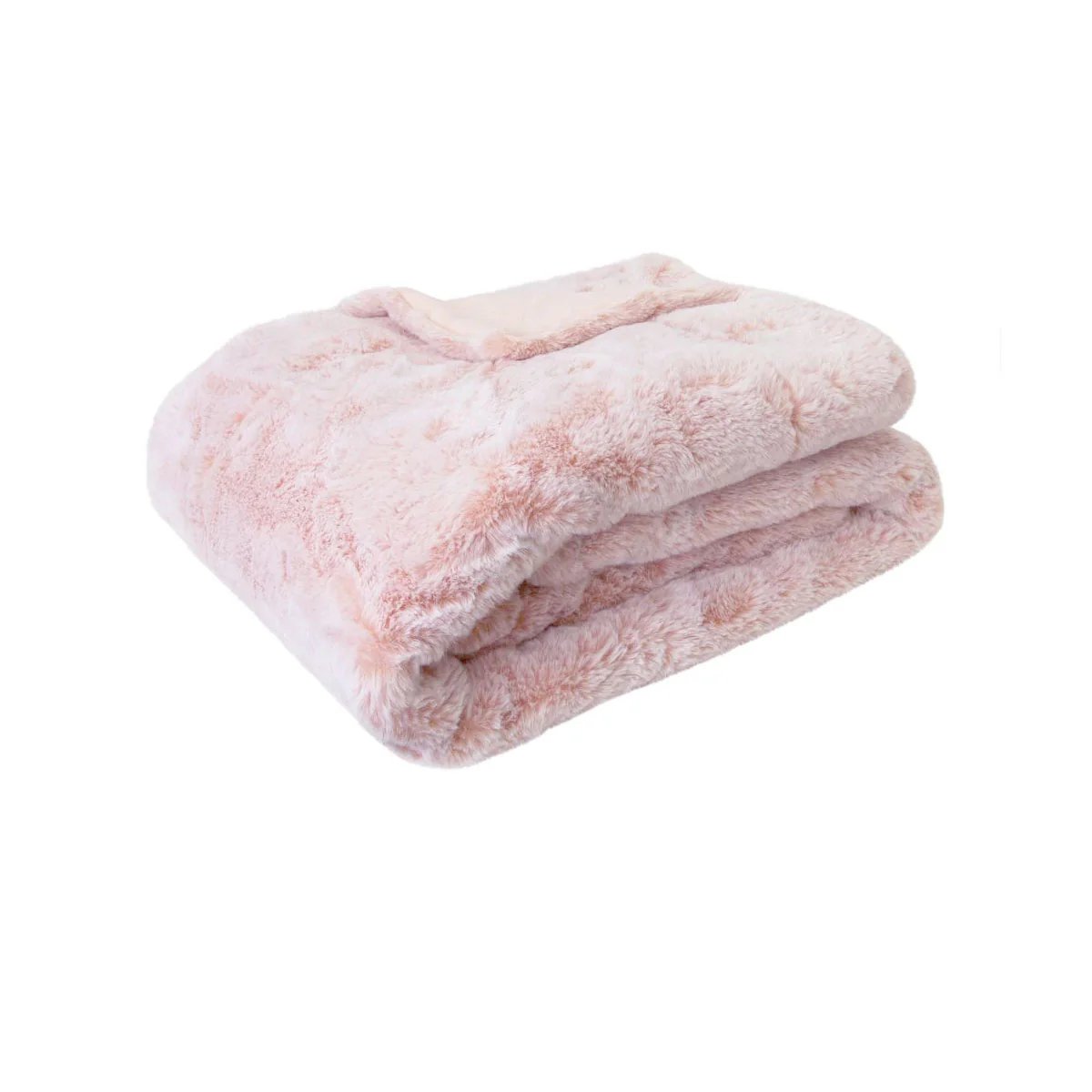 Wadi Throw Soft Blanket Faux Fur Throw Blanket 130 x 160cm - Soft Pink - Nurns
