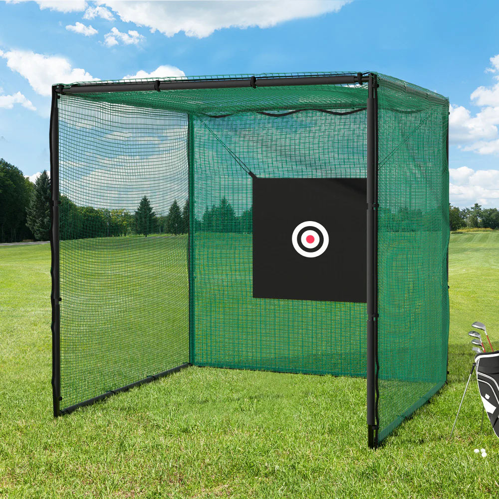 Everfit 3m Golf Practice Net Hitting Cage with Steel Frame Baseball Training - Nurns