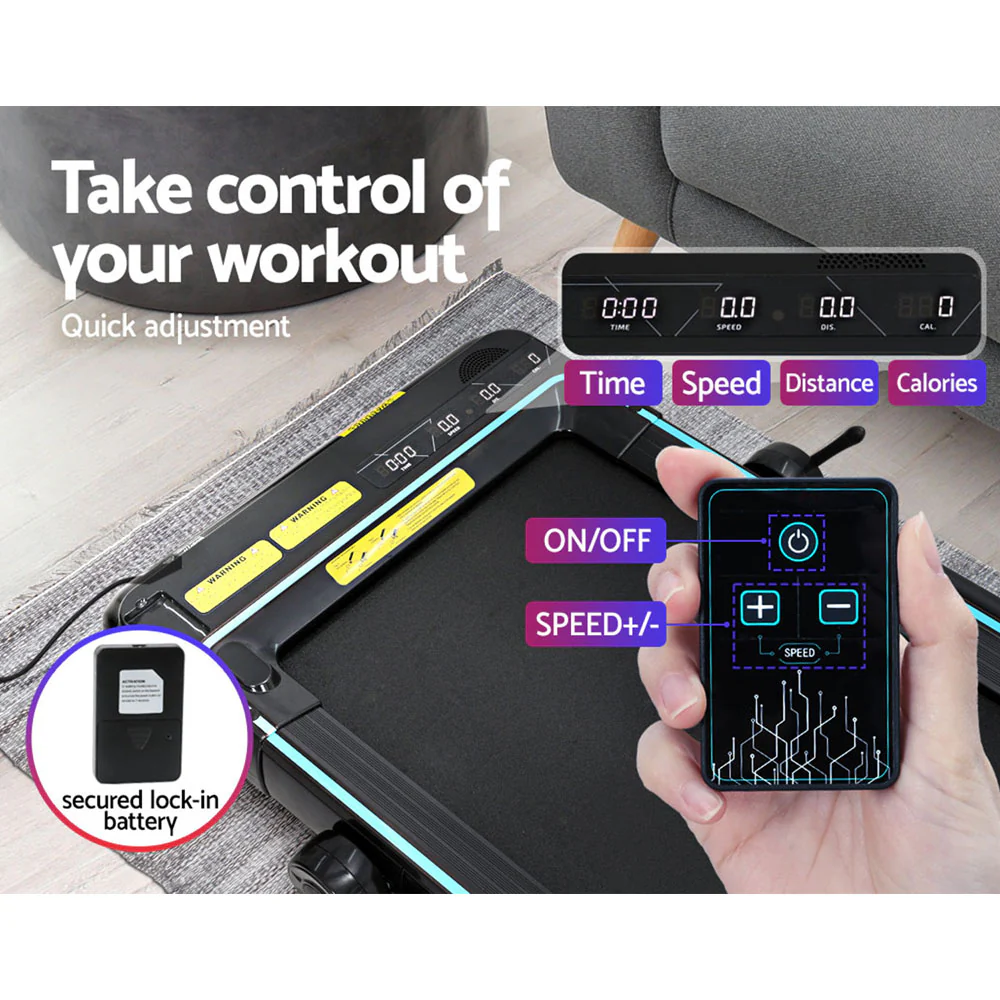 Everfit Treadmill Electric Walking Pad Under Desk Home Gym Fitness 420mm Remote - Nurns