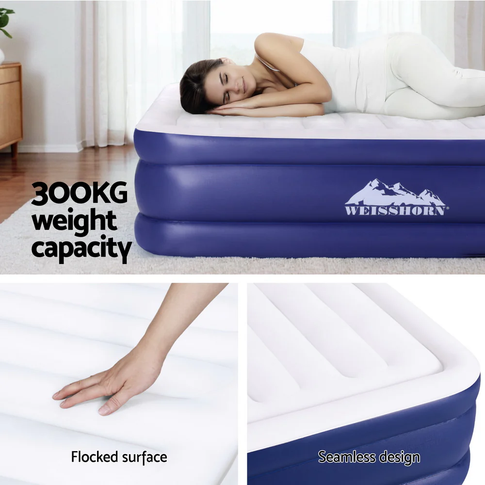 Factory Buys 51cm Air Mattress Inflatable Bed Air Bed - King - Nurns