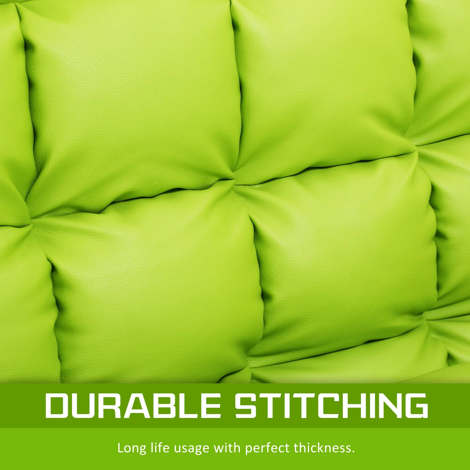 Merryn 2-Seater Lounge Couch Sofa Bed Double Seat Leather - Green - Nurns