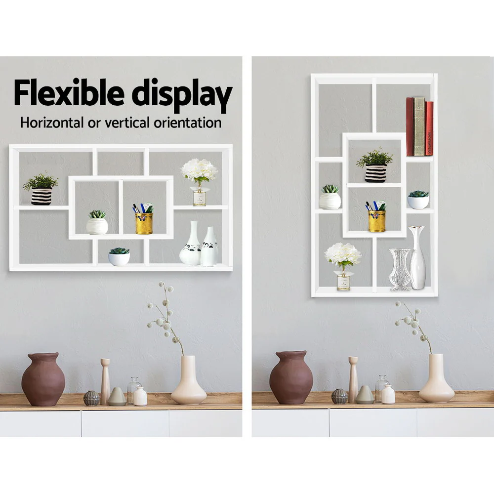 Artiss Floating Wall Shelves Bookshelf White - Nurns