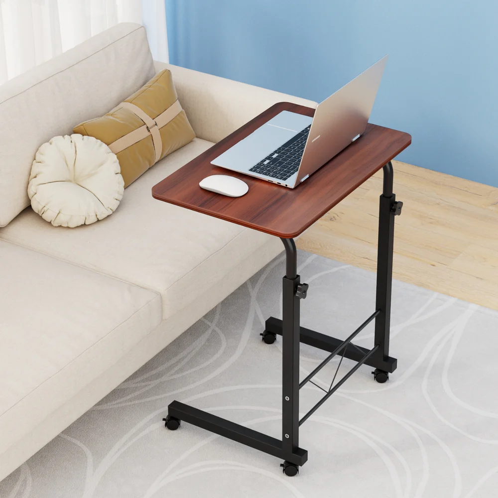 Artiss Laptop Desk Table Adjustable 60cm Dark Wood - Nurns