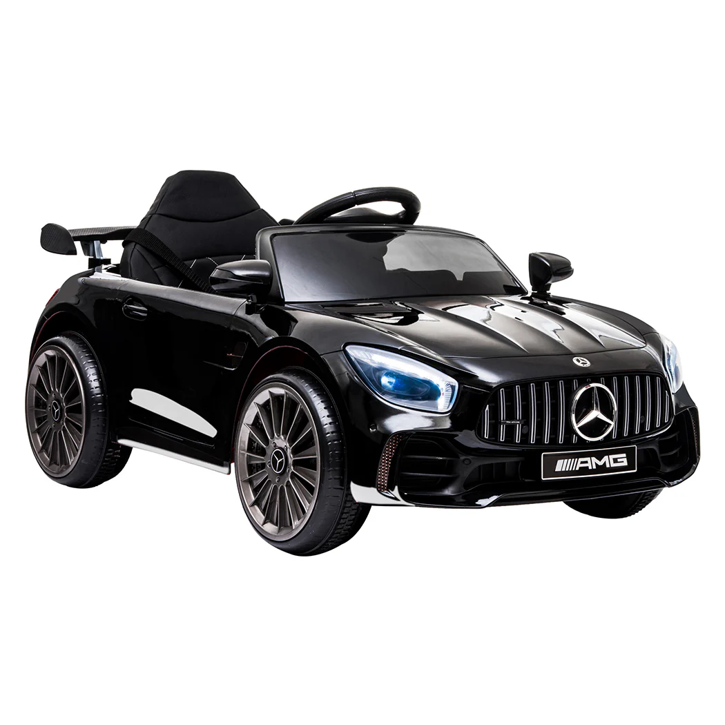 Kids Ride On Car 12V Battery Mercedes-Benz Licensed AMG GTR Toy Remote Control - Black - Nurns