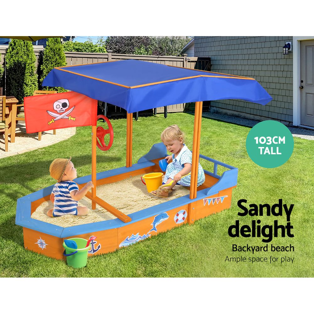 Boat-shaped Canopy Sand Pit - Nurns