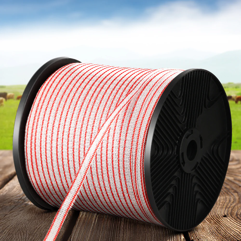 Electric Fence Wire 400M Tape Fencing Roll Energiser Poly Stainless Steel - Nurns