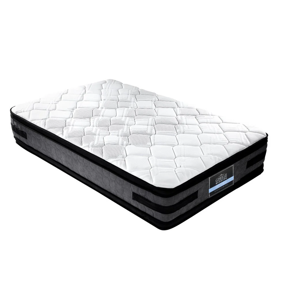 Alva 36cm Thick Euro Top Cool Gel Pocket Spring Mattress - King Single - Nurns