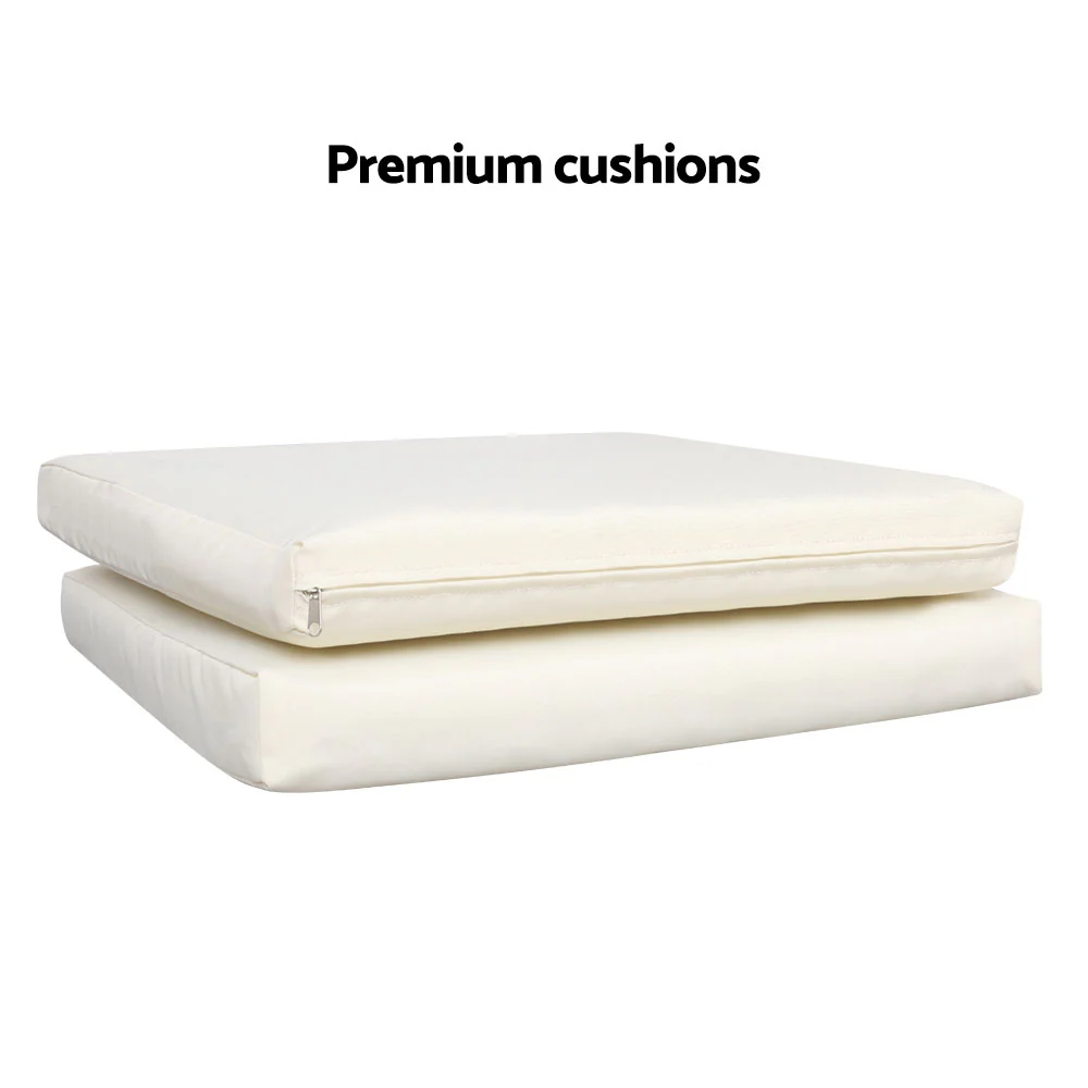 Noah 2-Seater Wicker Furniture 3-Piece Outdoor Setting - Brown - Nurns