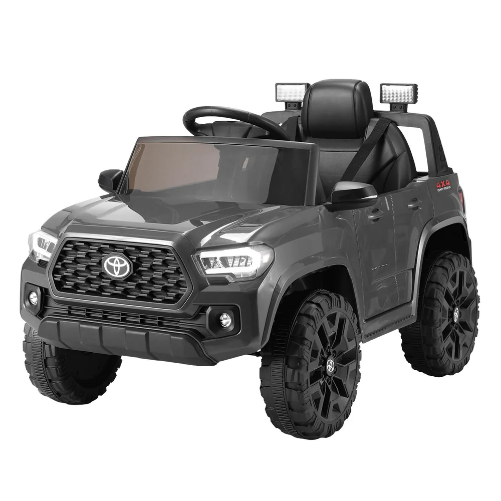 Kids Electric Ride On Car Toyota Tacoma Off Road Jeep Toy Cars Remote 12V - Grey - Nurns