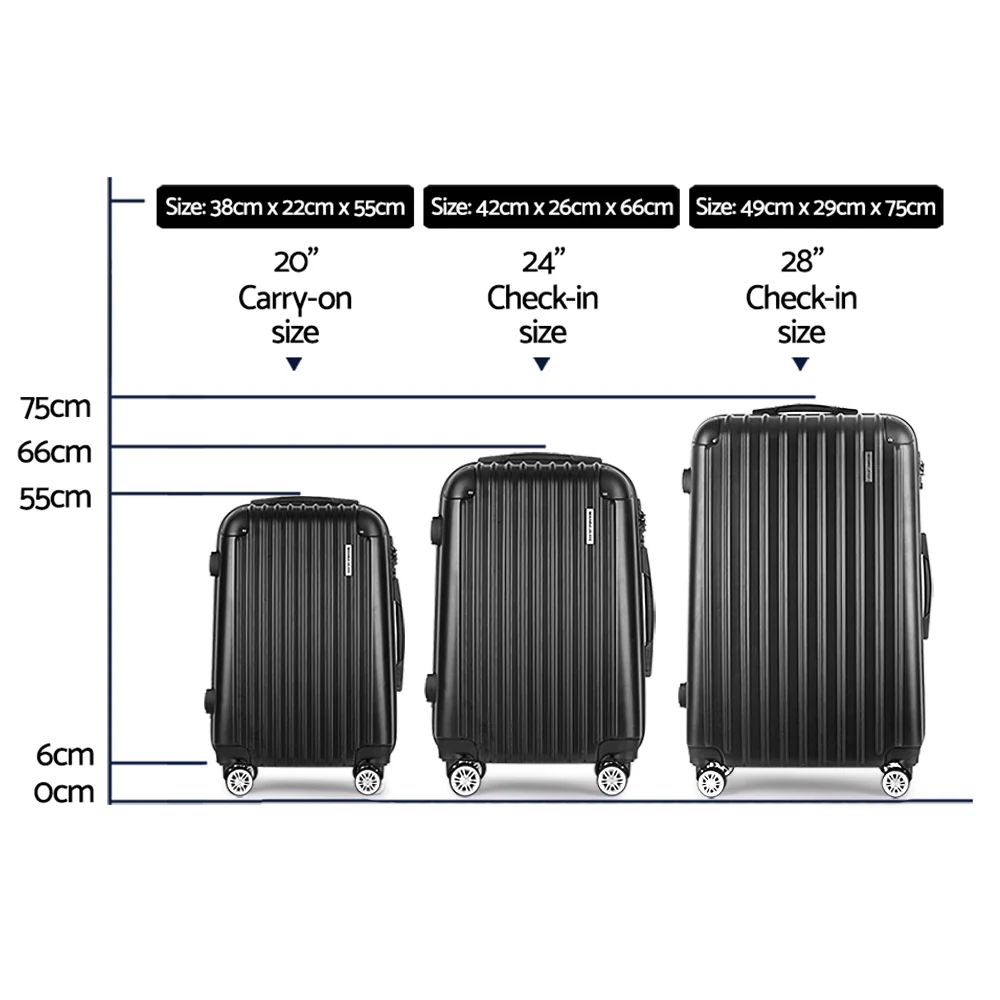 Set of 3 Luggage 20-24-28