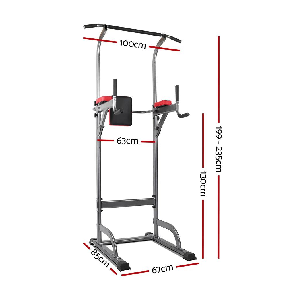 Everfit Weight Bench Chin Up Tower Bench Press Home Gym Workout 200kg Capacity - Nurns