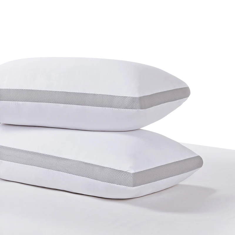 Set of 2 Bamboo Cooling Twin Pack Plush Down-Like Pillows - White - Nurns