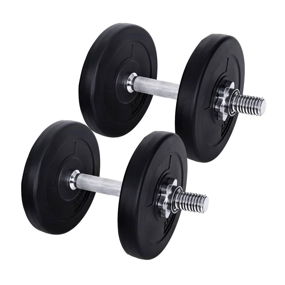 Everfit 15kg Dumbbell Set Weight Plates Dumbbells Lifting Bench - Nurns