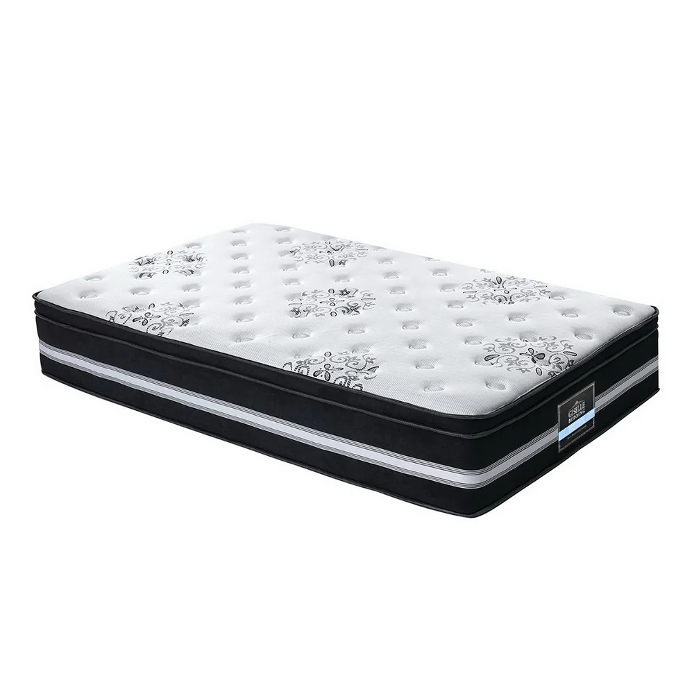 Eleya 34cm Thick Euro Top Cool Gel Pocket Spring Mattress - Single - Nurns