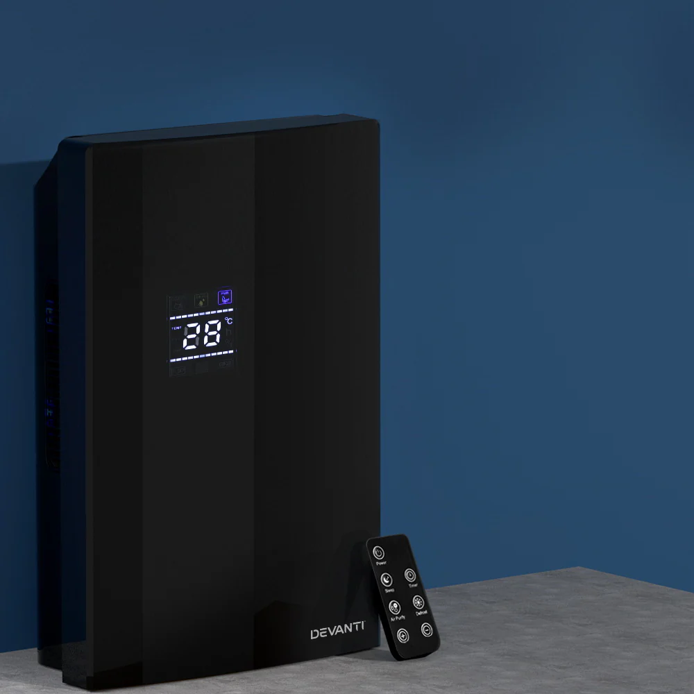 Dehumidifier 2L Air Purifier Black - Nurns