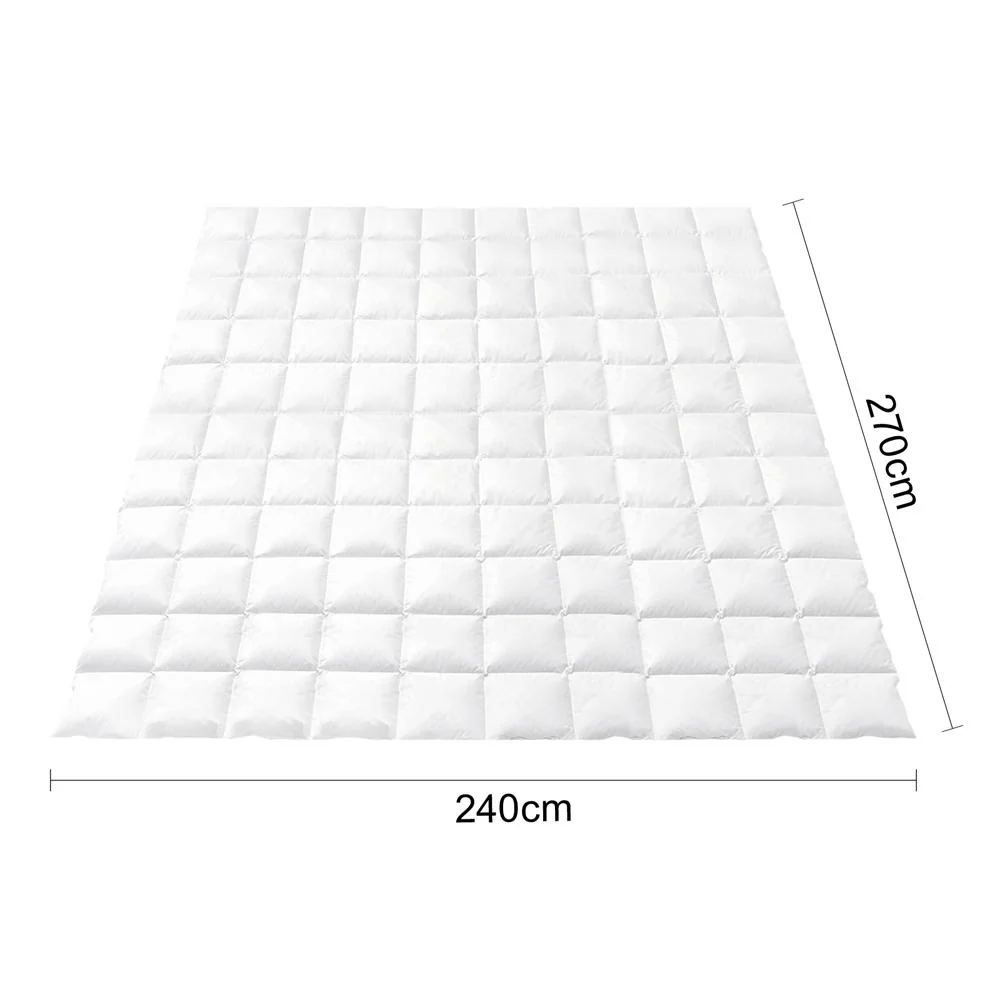 Super King Giselle Bedding 500GSM Duck Down Feather Quilt - Nurns