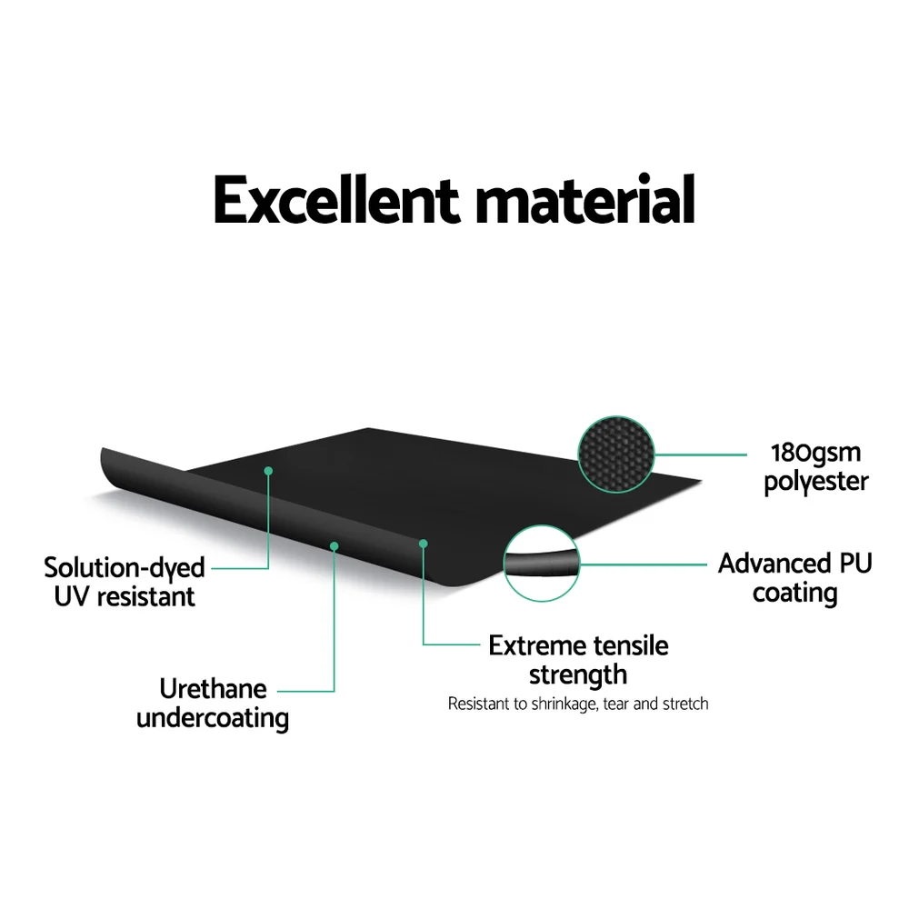 Instahut Side Awning Sun Shade Outdoor Retractable Privacy Screen 2x3M Black x2 - Nurns