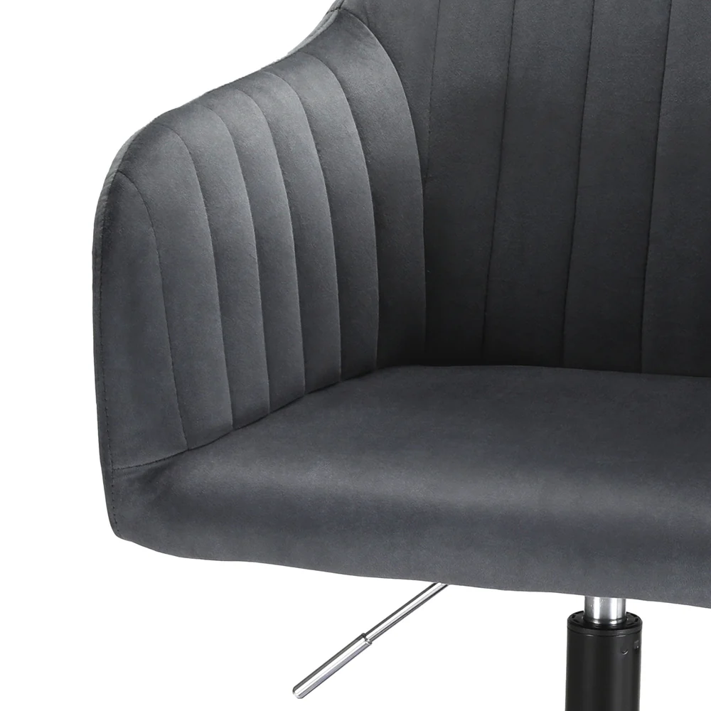 Artiss Office Chair Velvet Seat Dark Grey - Nurns