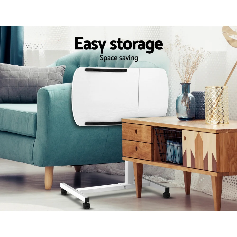 Artiss Laptop Desk Table Fan Cooling White 60cm - Nurns