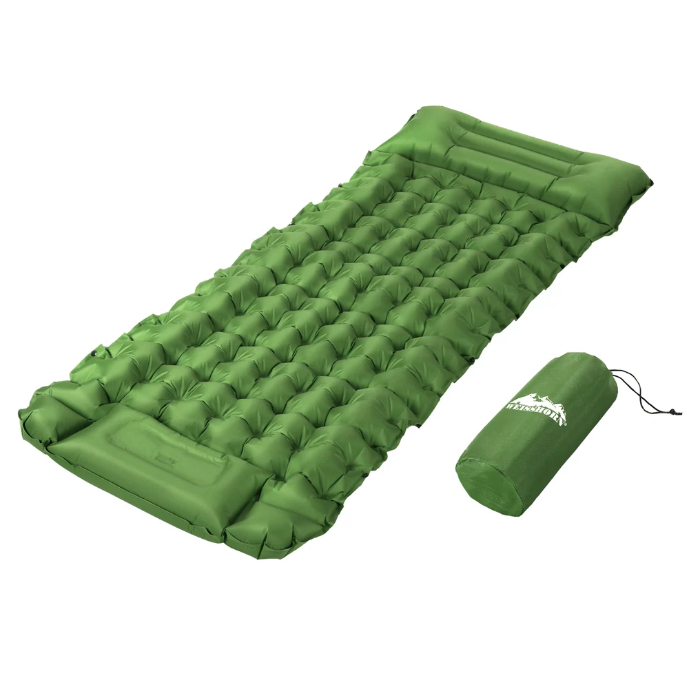 Self-Inflating Mattress Camping Sleeping Mat Air Bed Pad Single Pillow - Nurns