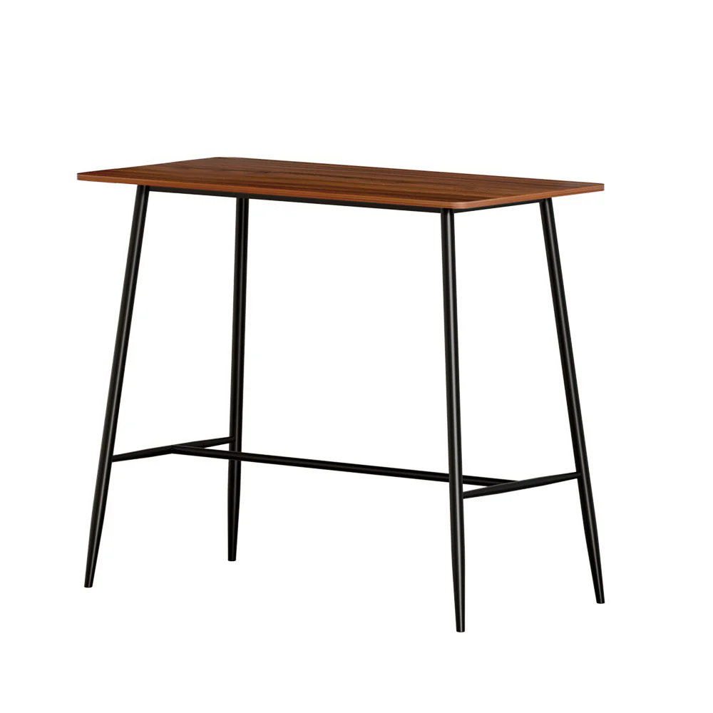 Bar Table Industrial Dining Desk High Wood Kitchen Shelf Wooden Cafe Pub - Nurns