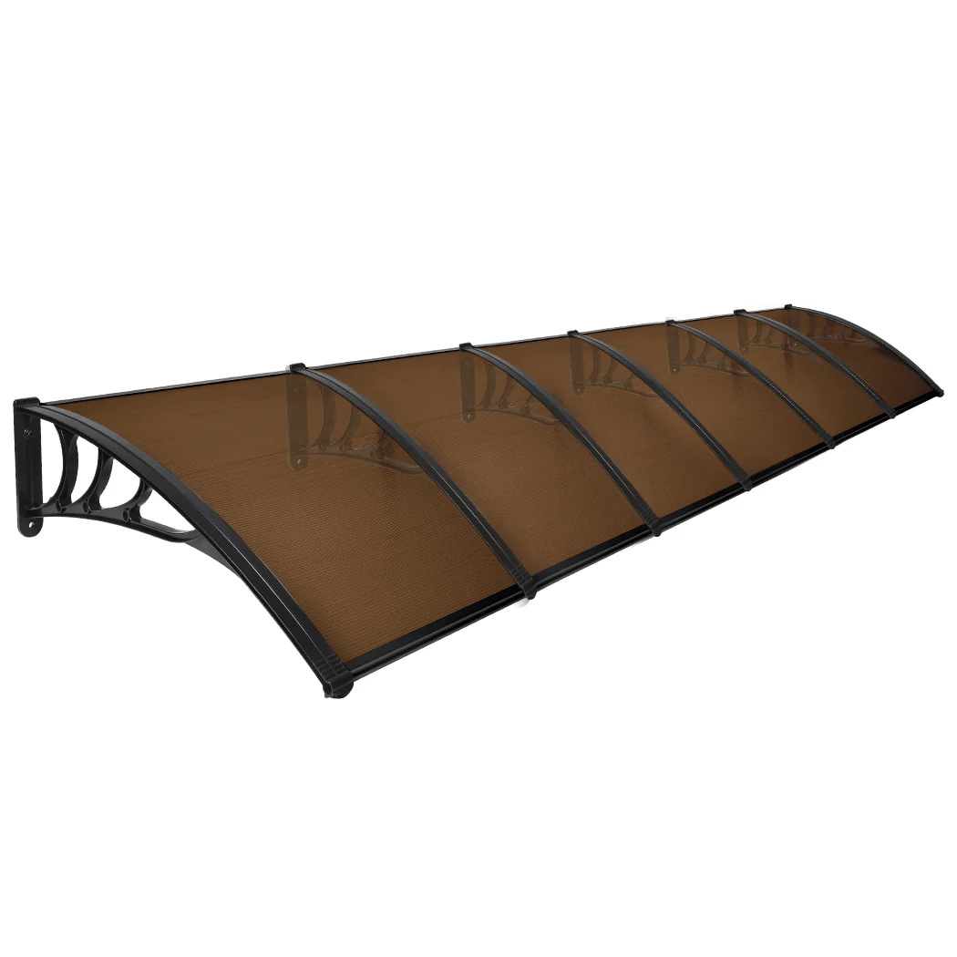 Mountview Window Door Awning Outdoor 1M x 6M Brown 1x6M - Nurns