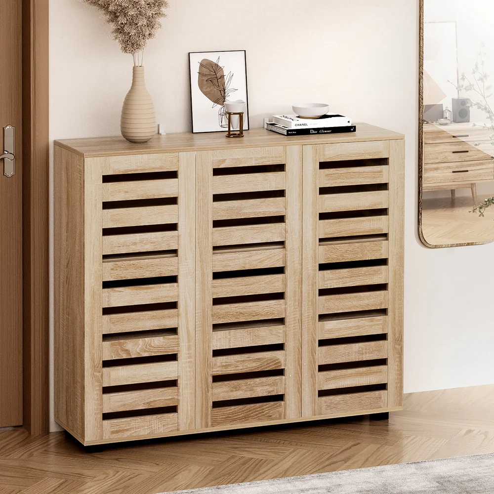 Artiss Shoe Rack Cabinet 30 Pairs Adjustable Shelf - Nurns