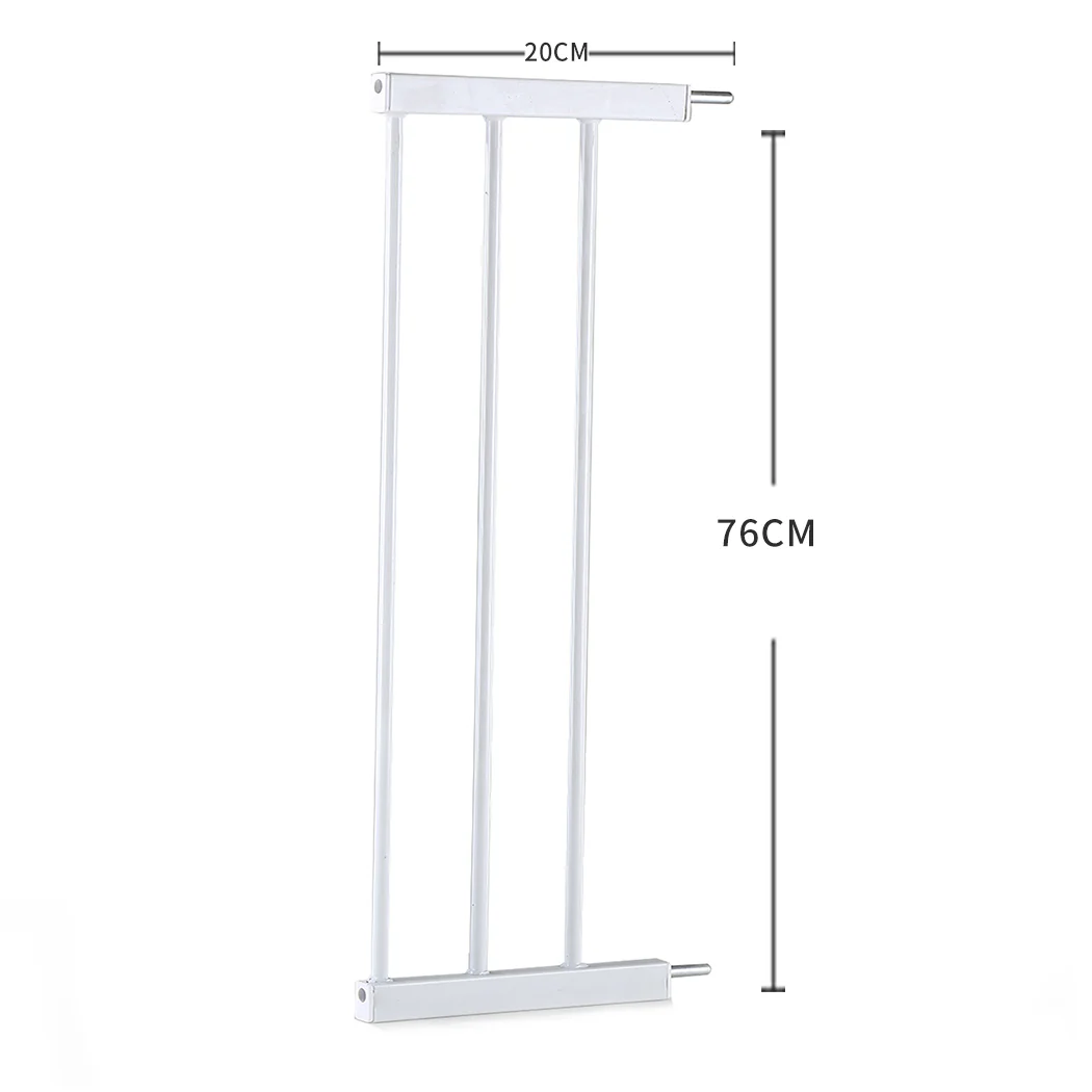Baby Kids Safety Security Gate Stair Barrier Doors Extension Panels 20cm White - Nurns